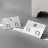 馬蹄ホースシューCZステンレスピアス 馬 アレルギー対応 | FACION | 詳細画像2