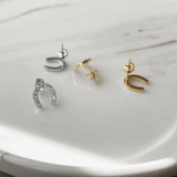 馬蹄ホースシューCZステンレスピアス 馬 アレルギー対応 | FACION | 詳細画像3