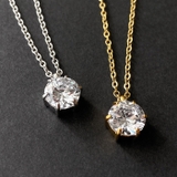 大粒8 0mmキュービックジルコニアステンレスネックレス レディース | FACION | 詳細画像1 