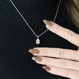 大粒ドロップキュービックジルコニアステンレスネックレス レディース つけっぱなし | FACION | 詳細画像8 