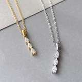 ドロップCZトリロジーステンレスネックレス 金属アレルギー つけっぱなし | FACION | 詳細画像5 