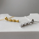 ドロップCZトリロジーステンレスネックレス 金属アレルギー つけっぱなし | FACION | 詳細画像2 