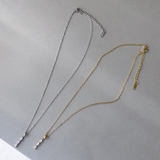 ドロップCZトリロジーステンレスネックレス 金属アレルギー つけっぱなし | FACION | 詳細画像3 