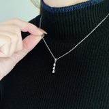 ドロップCZトリロジーステンレスネックレス 金属アレルギー つけっぱなし | FACION | 詳細画像7 