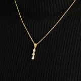 ドロップCZトリロジーステンレスネックレス 金属アレルギー つけっぱなし | FACION | 詳細画像9 