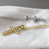 ジルコニアクロスモデルステンレスネックレス 金属アレルギー対応 つけっぱなし | FACION | 詳細画像4 