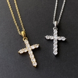 ジルコニアクロスモデルステンレスネックレス 金属アレルギー対応 つけっぱなし | FACION | 詳細画像1 