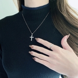 ジルコニアクロスモデルステンレスネックレス 金属アレルギー対応 つけっぱなし | FACION | 詳細画像7 