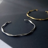 スリムウェーブステンレスブレスレット バングル アレルギー対応 | FACION | 詳細画像1 