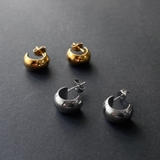 プランプステンレスロールフープピアス 金属アレルギー対応 アレルギー対応ピアス | FACION | 詳細画像1 