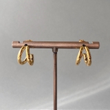 ゴールド | ダブルラインフープステンレスピアス アレルギー対応 金属アレルギー対応 | FACION