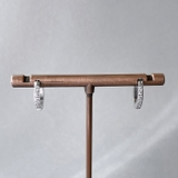 シルバー | ジルコニアラインワンタッチステンレスフープピアス アレルギー対応 金属アレルギー | FACION