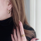 パヴェジルコニアステンレスワンタッチフープピアス 両耳用 アレルギー対応 | FACION | 詳細画像5 