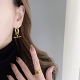 T字チャームワンタッチフープステンレスピアス アレルギー対応 つけっぱなし | FACION | 詳細画像7