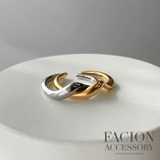 バイカラーツインウェーブステンレスリング アレルギー対応 金属アレルギー | FACION | 詳細画像5