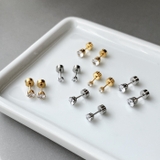 ジルコニアステンレスプッシュ式ピアス つけっぱなし アレルギー対応 | FACION | 詳細画像9