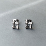 シルバー | ブロックミニフラワーステンレスピアス サージカルステンレス 極小 | FACION