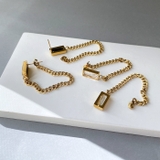 ビジューストーンチェーンステンレスピアス サージカルステンレス 金属アレルギー | FACION | 詳細画像4