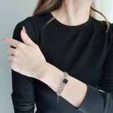 ブラックスクエアチェーンステンレスブレスレット チェーンブレスレット 太め | FACION | 詳細画像6 