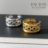 ワイドゴシックチェーンステンレスリング 指輪 レディース | FACION | 詳細画像5