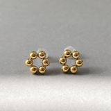 ゴールド | フラワーボールステンレスミニピアス 金属アレルギー対応 サージカルステンレス | FACION