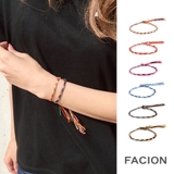 V字ボーダーカラーミサンガ ブレスレット アンクレット | FACION | 詳細画像1 