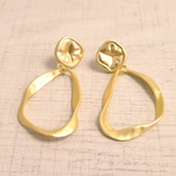 ゴールド | 変形フレームソフトメタルピアス シルバー ゴールド | FACION