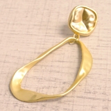 変形フレームソフトメタルピアス シルバー ゴールド | FACION | 詳細画像4 