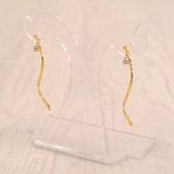 ウェーブラインバー樹脂イヤリング ノンホールピアス シンプル | FACION | 詳細画像4 