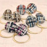 チェック編みボタン2WAYピアス アンティーク ビンテージ | FACION | 詳細画像1 