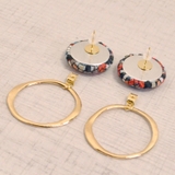 チェック編みボタン2WAYピアス アンティーク ビンテージ | FACION | 詳細画像2 