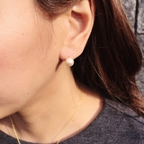 コットンパール8mmスタッドピアス ホワイト キスカ | FACION | 詳細画像7 