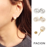 コットンパール10mmスタッドピアス ホワイト キスカ | FACION | 詳細画像1 