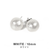 コットンパール10mmスタッドピアス ホワイト キスカ | FACION | 詳細画像2 