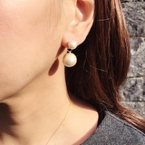 コットンパールダブルピアス 大珠 ホワイト | FACION | 詳細画像8 