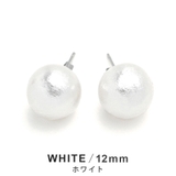 コットンパール12mmスタッドピアス 大珠 ホワイト | FACION | 詳細画像2 