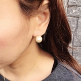 コットンパール12mmスタッドピアス 大珠 ホワイト | FACION | 詳細画像7 