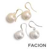 コットンパールカーブフックピアス 12mm 大珠 | FACION | 詳細画像1 