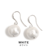 コットンパールカーブフックピアス 12mm 大珠 | FACION | 詳細画像2 