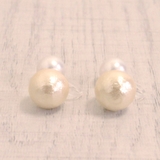 10mm | コットンパールリバーシブル樹脂イヤリング 大珠 ノンホールピアス | FACION