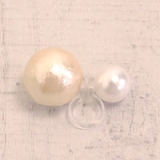 コットンパールリバーシブル樹脂イヤリング 大珠 ノンホールピアス | FACION | 詳細画像3 