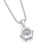 AAA大粒ジルコニア６本爪ネックレス 一粒 シルバー | FACION | 詳細画像3 