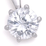 AAA大粒ジルコニア６本爪ネックレス 一粒 シルバー | FACION | 詳細画像5 