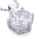 AAA大粒ジルコニア６本爪ネックレス 一粒 シルバー | FACION | 詳細画像7 