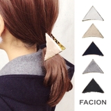 ファー三角メタルバンスクリップ ヘアクリップ フェイクファー | FACION | 詳細画像1
