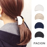 ファーラウンドメタルバンスクリップ ヘアクリップ フェイクファー | FACION | 詳細画像1
