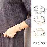 ウェーブラインメタルバングルブレスレット 曲線 カーブ | FACION | 詳細画像1 