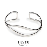 ウェーブラインメタルバングルブレスレット 曲線 カーブ | FACION | 詳細画像2 