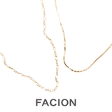 ゴールドデザインチェーンネックレス シルエット メタル | FACION | 詳細画像1 
