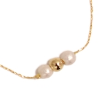 パールデザインチェーンブレスレット 華奢 スリム | FACION | 詳細画像3 